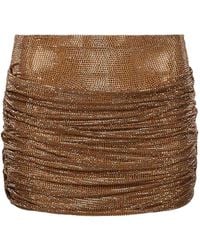 GIUSEPPE DI MORABITO - Embellished Ruched Mini Skirt - Lyst