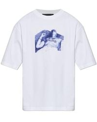 DSquared² - Graphic Printed Crewneck T-Shirt - Lyst