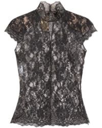 Valentino - Floral Lace Short-Sleeved Top - Lyst