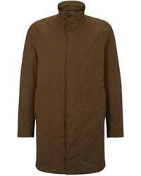 BOSS - Minimalist Mid-Length Coat - Lyst