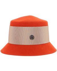 Maison Michel - Logo Plaque Bucket Hat - Lyst