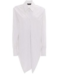 Fabiana Filippi - Crossed Front Striped Poplin Shirt - Lyst