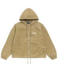 Stussy - Stüssy Logo Zip Hooded Jacket - Lyst