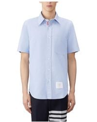 Thom Browne - Short Sleeved Buttoned Shirt - Lyst