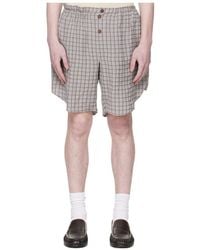 Hed Mayner - Check-Pattern Shorts - Lyst