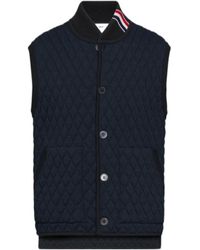 Thom Browne - Rwb Stripe-Detail Quilted Vest - Lyst