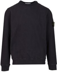 Stone Island - Compass Patch Crewneck Sweatshirt - Lyst
