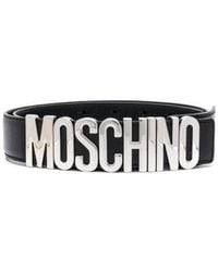 Moschino - Logo Lettering Buckle Belt - Lyst