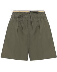 Prada - Drawstring Pleated Shorts - Lyst