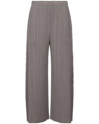Pleats Please Issey Miyake - Pleats Please Issey Miyake Wide Leg Pleated Trousers - Lyst
