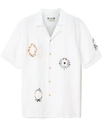 AllSaints - Linen Embroidered Deck Shirt - Lyst