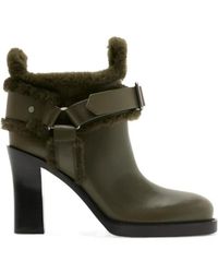 Burberry - Buckled Round-Toe Ankle Boots - Lyst