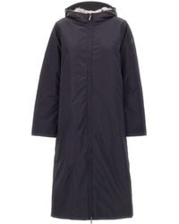 K-Way - Long Hooded Parka Coat - Lyst