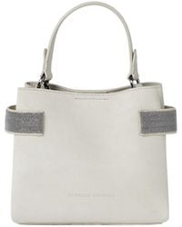 Brunello Cucinelli - Essence Precious Bands Small Top-Handle Bag - Lyst