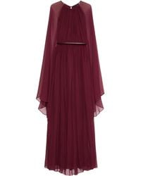 Max Mara - Pleated Belted Long Dress - Lyst
