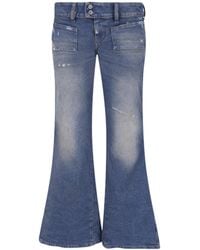DIESEL - Flared Distressed Jeans - Lyst