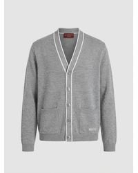 Gucci - Embroidered-Logo Cardigan - Lyst