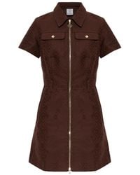 CASABLANCA - Monogram Jacquard Zip-Front Shirt Dress - Lyst