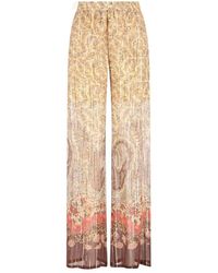 Valentino - Paisley Printed Wide Leg Pants - Lyst
