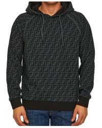 Fendi - Ff Logo Hooded Sweatshirt - Lyst