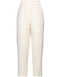 Brunello Cucinelli - Plain Colour Casual Trousers - Lyst