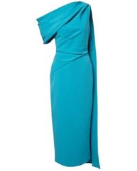 ROKSANDA - Maite Shawl Crepe Midi Dress - Lyst