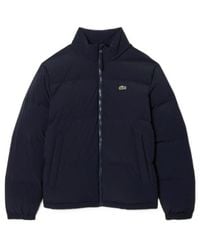 Lacoste - Water-Repellent Hooded Down Jacket - Lyst