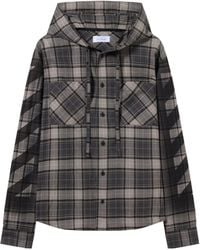 Off-White c/o Virgil Abloh - Spray Diagonal Hooded Shirt - Lyst