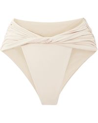 Magda Butrym - Twisted Front Pleated Bikini Briefs - Lyst
