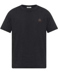 Moncler - Logo Patch Crewneck T-Shirt - Lyst