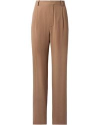 Saint Laurent - High Waist Straight Leg Trousers - Lyst