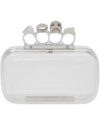 McQueen - Skull Four-Ring Transparent Clutch Bag - Lyst