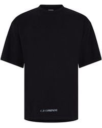 C.P. Company - Logo Crew Neck T-Shirt - Lyst