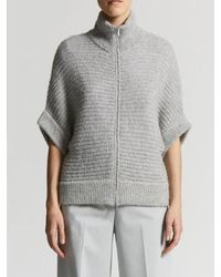 Peserico - High-Neck Zip-Front Cardigan - Lyst