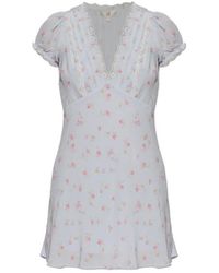 LoveShackFancy - Yasmin Lace-Trim Floral Dress - Lyst