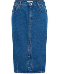 Marine Serre - Denim Skirt - Lyst