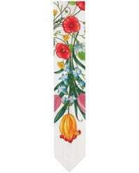 Gucci - Floral-Print Silk Neck Bow - Lyst