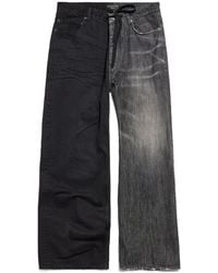 Balenciaga - Fifty-Fifty Destroyed Jeans - Lyst