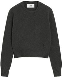 Ami Paris - Ami De Coeur-Embroidered Sweater - Lyst