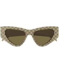 Gucci - Eyewear Cat-Eye Frame Sunglasses - Lyst