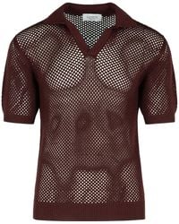 Laneus - Knitted Polo Shirt - Lyst