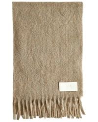 Ami Paris - Logo-Patch Fringed-Edge Scarf - Lyst