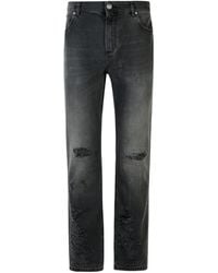 Balmain - Distressed Slim Fit Jeans - Lyst