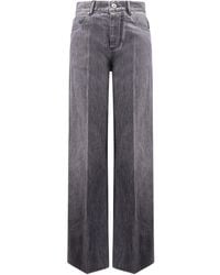 Bottega Veneta - Logo Patch Washed Palazzo Denim Jeans - Lyst