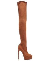 Casadei - Flora Platform Over-The-Knee Boots - Lyst