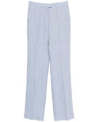 Etro - Two Side Pockets Linen Tailored Trousers - Lyst