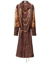 Versace - Pattern-Printed Twill Mini Shirt Dress - Lyst
