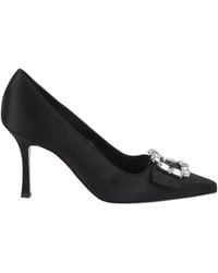 Manolo Blahnik - Satin Embellished Buckle Pumps - Lyst