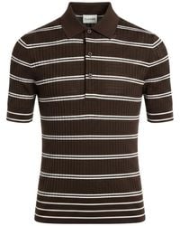 Closed - Striped Wool Polo Shirt - Lyst