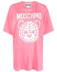 Moschino - Teddy Bear Logo Printed T-Shirt - Lyst